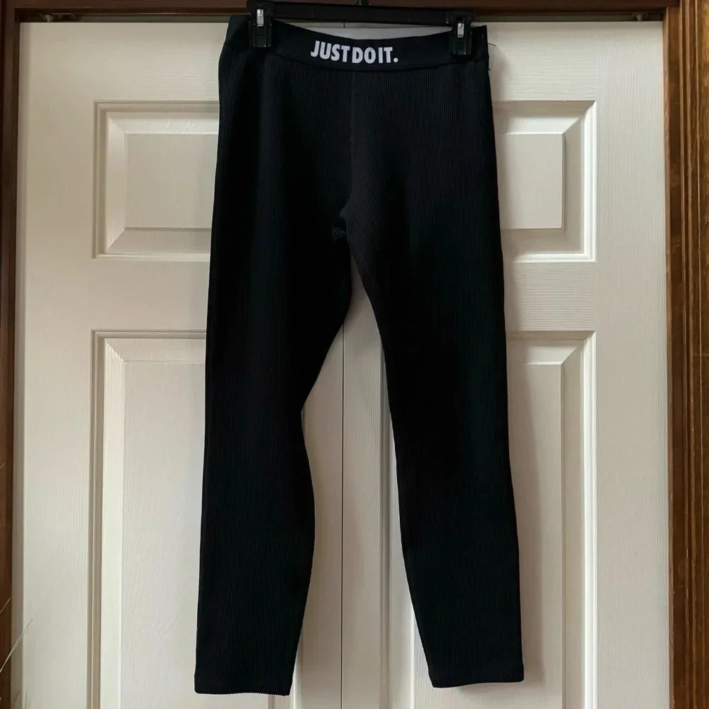NIKE Sportswear JDI Ribbed High Waist Leggings Women’s size medium - Picture 4 of 15
